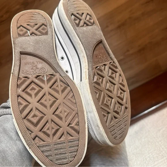 Converse Chuck Taylor High Platform Top Sneakers White Canvas Womens 8.5 Classic - Picture 7 of 15